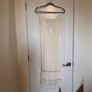 Reformation Ronan white long spaghetti strap dress